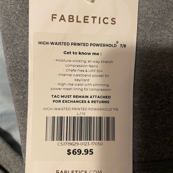 NWT Fabletics Powerhold Gray Leggings - Picture 2 of 4